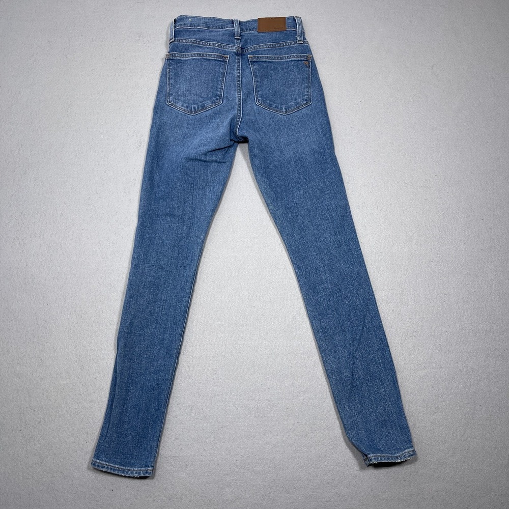 Madewell Jeans Women Size 23 10 High Rise Skinny Button Fly Blue Denim Minimal - Picture 10 of 12